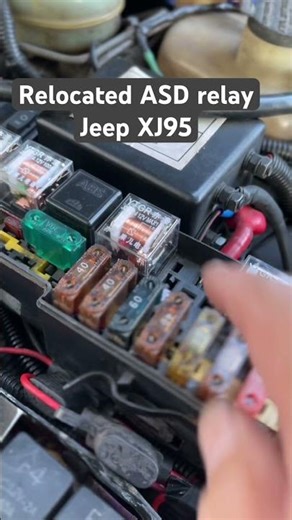 Relocated ASD relay in Jeep XJ 1995