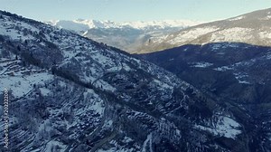 alps ski resort aerial view
