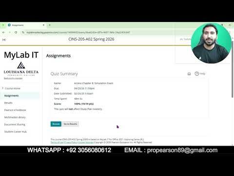Access Chapter 8: Simulation Exam | Access Chapter 8 Simulation Exam