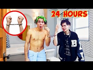Handcuffed To My NEW ROOMMATE for 24 HOURS (GONE WRONG) | NichLmao