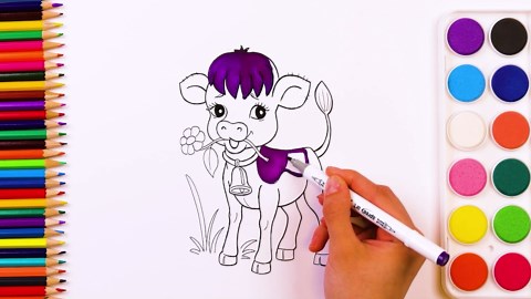 Coloring in a Fun Cartoon