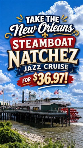 Take the New Orleans Steamboat Natchez Jazz Cruise for $36.97!