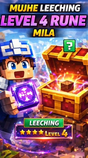 Bro I got a leeching rune of level 4 !! #bedwars #blockmango #viral #gaming #crazy #explore