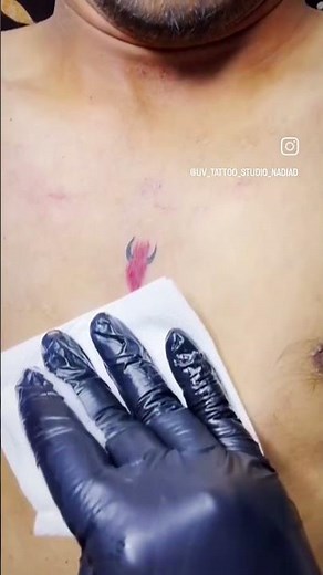 🐉 Small Dragon Chest Tattoo for Men 🔥| Powerful Tatoo Design #shorts #chesttattoo #tattoo