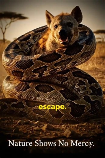 Nature Shows No Mercy Hyena vs Python #shorts