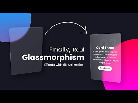 Real Glassmorphism Card Hover Effects | Html CSS Glass morphism Effects