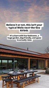 …when you need SPACE, comfort and a proper Norfolk escape, this Wells-next-the-Sea barn delivers. Spacious, stylish, and tucked within the Holkham Estate, it’s made for cozy evenings after fun days exploring the coast… …the perfect getaway for you, your family or friends. How about… 🌿 A huge garden and paved courtyard perfect for dinners outside. 🔥 Wood burner and soft sofas for movie nights after days exploring. 🏖️ Just minutes from Wells beach for coastal walks and fish & chips. 🏰 Explore 