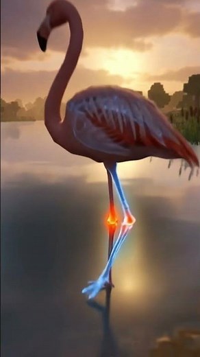 Flamingos Cheat Physics With Their Legs #wildlife #biology