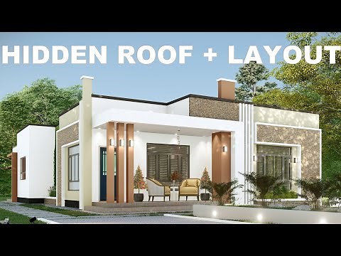 HIDDEN ROOF DESIGN | 3 BEDROOM | SIMPLE HOUSE DESIGN | FLAT ROOF