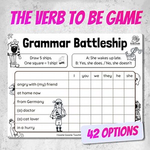 The Verb to Be Game (Battleship) – ESL Grammar & Speaking Activity for A1 & A2