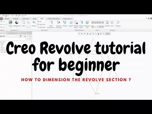 Creo revolve tutorial for beginner | How to dimensioning the revolve section | creo tutorial