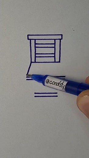 how to draw 3D chair with a easy trick