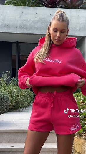 White Fox Season 7 Collection: Oversized Hoodie & Lounge Shorts in Sorbet