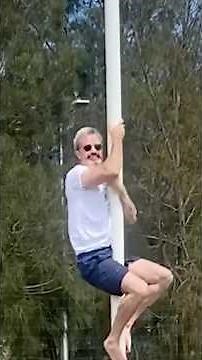 James Climbs a Big Flag Pole for Captain America (AGAIN!)