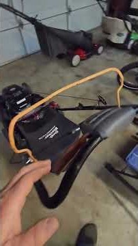 lawn mower repair. fix your grass catcher with gorilla tape.