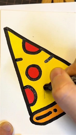 Drawing Pizza #art #colors #coloring