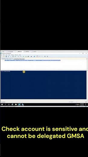 Check account is sensitive and cannot be delegated GMSA #techvideo #ytshorts