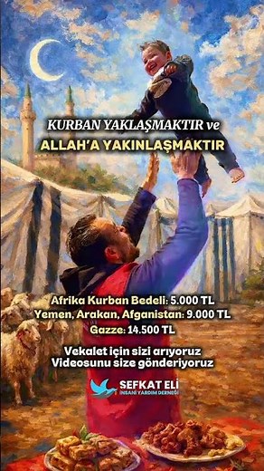 ❤️Afrika Kurban bedeli: 5.000 TL- Gazze içi ve Filistinli Aileler: 14.500 TL