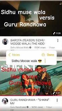 Sidhu muse wala versis Guru Randhawa #gururandhawa #sidhumoosewala #shkini #barota