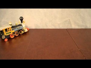 New Bright Denver Express Locomotive Battery Op Toy & Saunders Race Car No. 1