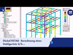 Dlubal RSTAB - Berechnung eines Stahlgerüsts 3/5: Spannungsanalyse el-el mit STAHL