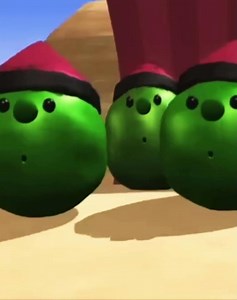 VeggieTales Dave throw ￼ Goliath’s head a little stone ￼