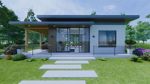 Plan d'une petite maison moderne : 7 m x 9 m, 4 chambres, un étage (téléchargement PDF) - Etsy France