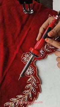 Simple Sewing Machine Embroidery Sleeves designs in trending #ytshorts #ytviral #diy #embroidery