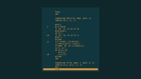 Rectangular Animated Block with Scrolling Abstract Code. Stock Footage - Video of user, hitech: 229232380