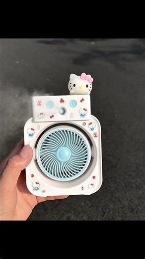 DIY Hello Kitty Portable Air Conditioner Fan 😁🥰#aestheic #sanrio #kawaii #diyshorts #diy #shorts