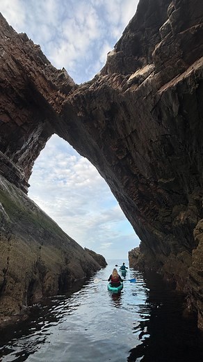 Exploring the coastline on our new sit on top kayaks. These are now available to hire from us at Portknockie Harbour for those with some prior paddling experience. Another great way to enjoy a jaunt along the coastline when the conditions are 👌 | Blue Coast Surf & Paddle