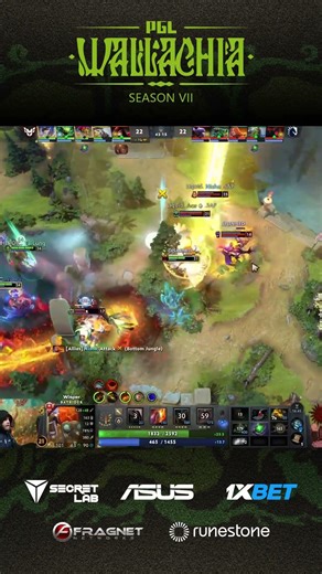 yuma turns the fight around with a brutal TRIPLE KILL on Luna #pgl #wallachia #dota2