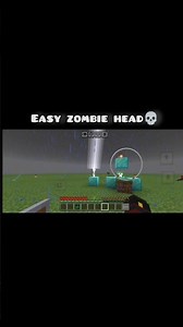minecraft easiest zombie head moment
