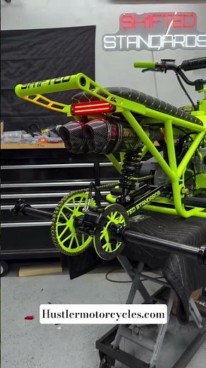 Just wrapped up the exhaust and LED lighting on this build, Hyper E-Quad, Ronster Bike #hyperbike
