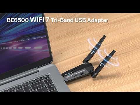 BrosTrend BE6500 Wi-Fi 7 Tri-band USB Adapter, Next-gen Speed. Always Reliable.