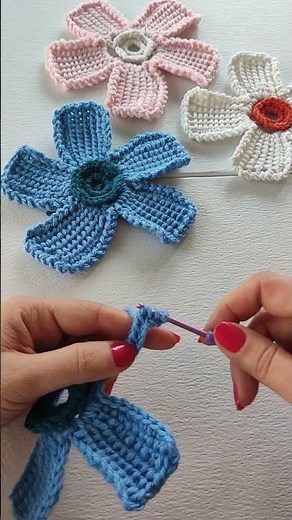 How to Crochet Large Flowers #crochet #knitting #diy