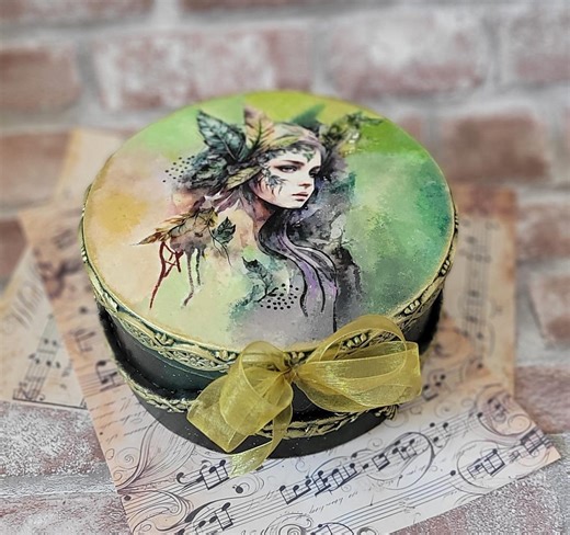 Forest Fairy Round Keepsake Box, Whimsigoth Botanical Jewelry Chest, Cottagecore Goddess Decoupage Art, Mythical Woodland Gift for Her - Etsy