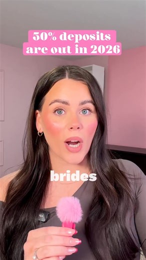 Bridal Business Mentor | Marissa Grace on Instagram: "If brides are slower to books it’s because your 2026 brides are NOT your 2020 brides. Shoutout to my client @brittneyeileenbeauty with her boss behavior for testing this out with her brides 💅🏼 Want more of my 2026 wedding industry predictions? Comment “PREDICTIONS” and I’ll send you my YouTube video✌🏻 💬 And lemme know your thoughts and what deposit structure you use"
