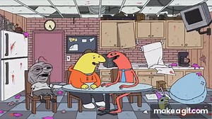 Smiling Friends - Hello thank you for watching :-) on Make a GIF