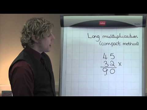 Long Multiplication Using Compact Method (TU X TU)