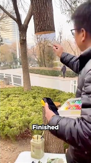 This guy makes objects disappear with art😳#shorts