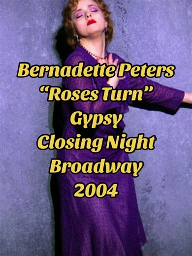 Bernadette Peters and director Sam Mendes originally conceived of a very different Rose than appeared on stage opening night of the 2003 Broadway revival of Gypsy. Mendes and Peters originally envisioned a very gritty Rose (more in line with Mendes’ Cabaret revival) culminating with makeup running down a manic Rose’s face during Roses Turn. Unfortunately the production was curtailed in rehearsals by book writer Arthur Laurents who allegedly fought with Sam Mendes over Sam’s vision for the charac