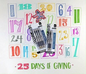 The season of giving is here, and we are ready to bring you Zen's 25 Days of Giving! All month long, enter to win a prize each day. You have 25 chances to win. Click the link to enter. Good luck everyone! bit.ly/2QmrZMH | Zebra Pen