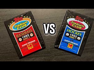Baseball cards vs Hockey cards! | 1992 Topps Stadium Club Price Guide Battle | Sports Card ASMR
