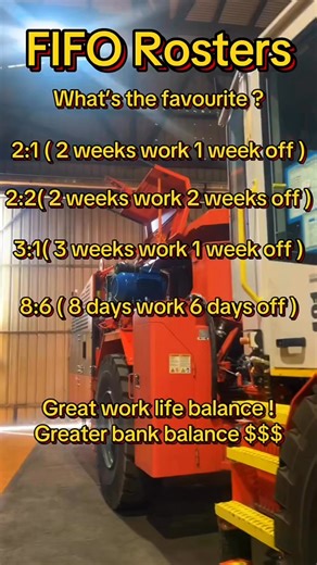 What’s the best FIFO roster to work? | #australia #fifoaustralia #fifojobs #fifo #roaster #facebookviral #westernaustralia #whv #worksite #visas #WorkInAbroad #work #mininglife #mining | Aussie FIFO Jobs