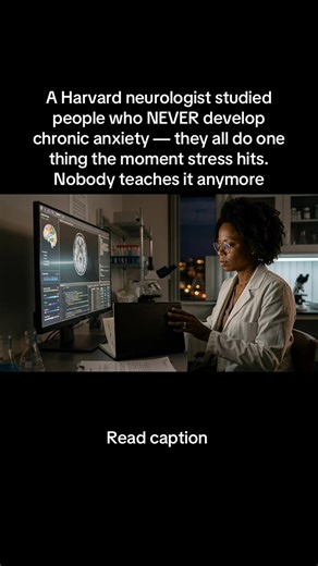 1. Dr. Bessel van der Kolk spent 35 years studying trauma and anxiety across 50,000 patients. He wasn't searching for coping strategies. He was searching for people who never needed them — individuals with objectively stressful lives who showed zero chronic anxiety markers. Their brains were neurologically identical under scanning. One behavioral pattern separated them from everyone else. 2. The moment stress arrived — they made sound. Not talking. Not screaming. A low involuntary hum, a sigh wi