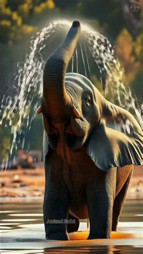 Elephant Crossing River 🐘 | Cinematic Wildlife Short | animalsathi Elephant 4k scene