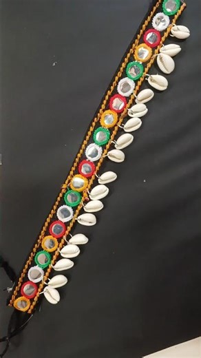 DIY Navratri Necklace | Handmade Cowrie Shell Choker with Mirror Work | Festive Jewelry Idea