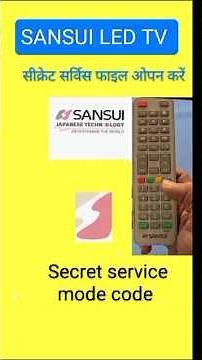 SANSUI LED TV Secret service mode code