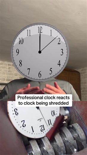 Professional Clock Reacts to Being Shredded